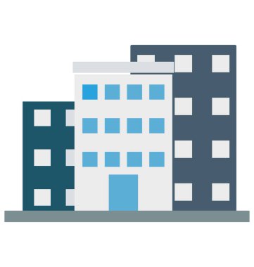 Otel binası vektör simge düzenlenebilir