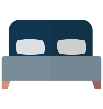 Yatak odası vektör simge düzenlenebilir 