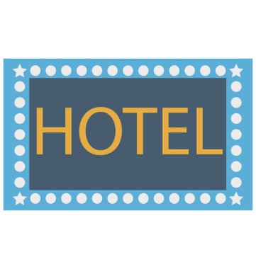 Hotel Sign vektör simge düzenlenebilir 