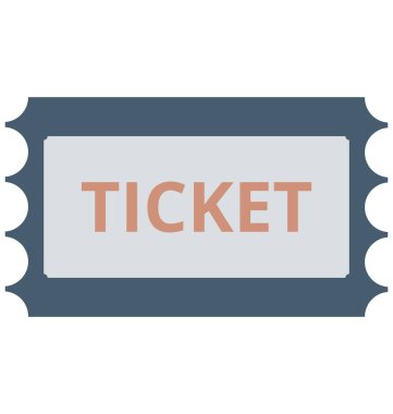 Hava bilet vektör simge düzenlenebilir