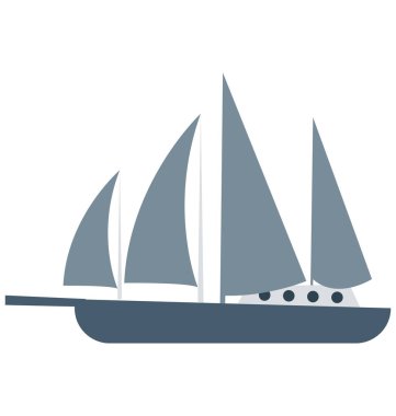 Yelkenli vektör simge düzenlenebilir 
