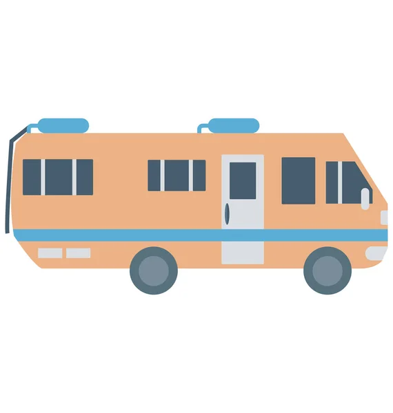 Icône Vectorielle Caravane Modifiable — Image vectorielle
