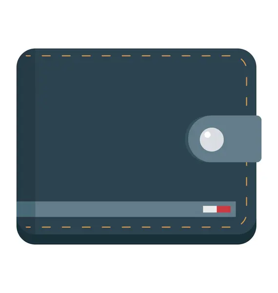 Wallet Vektor Icon Editierbar — Stockvektor