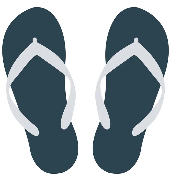 Flip Flops Vector Icon Editable — Stock Vector