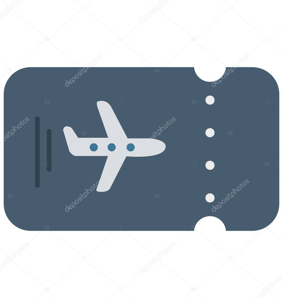 Air Ticket Vector Icon Editable