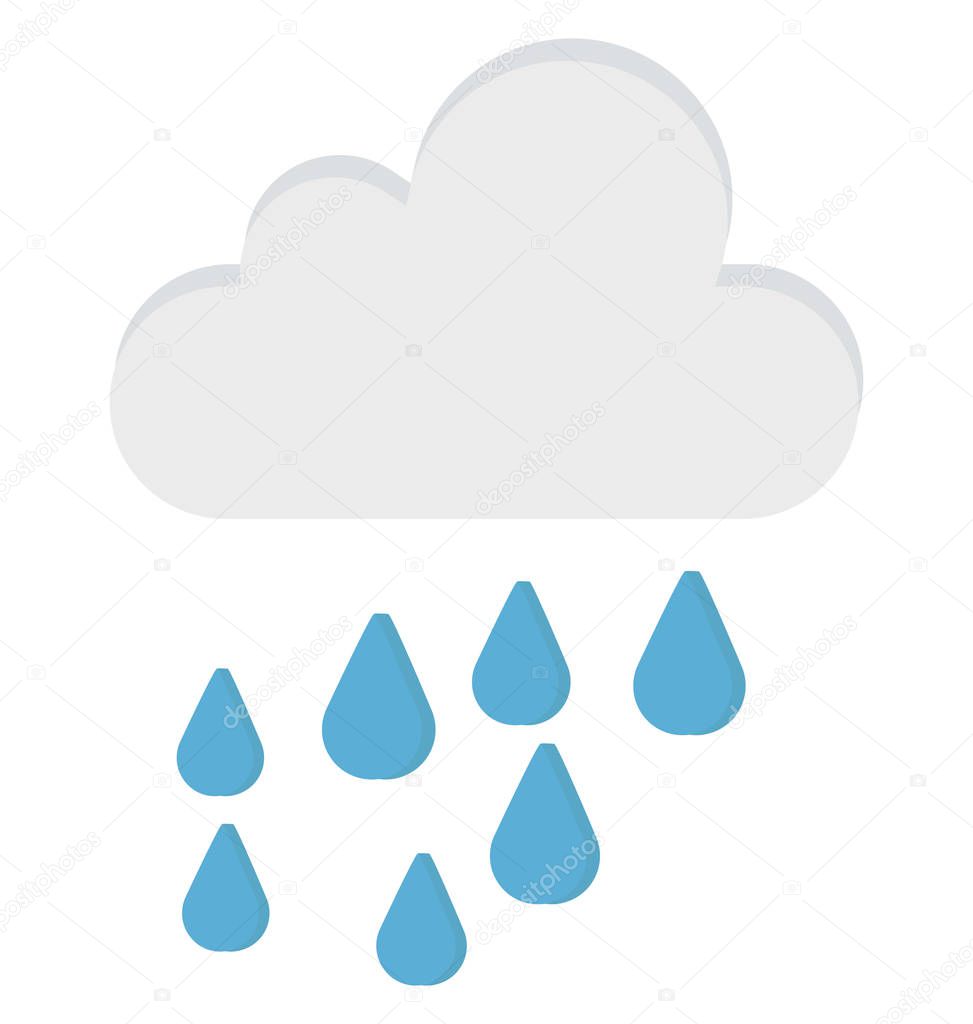 Raining Vector Icon Editable
