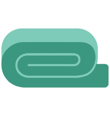 Banyo havlu izole vektör simgesi