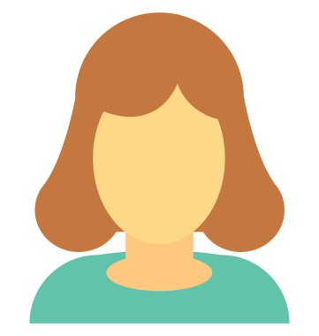 Kadın izole vektör simgesi