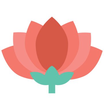 Lotus izole vektör simgesi