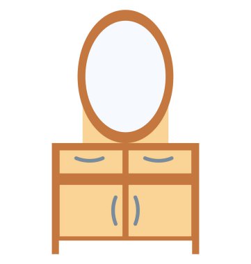 Vanity tablo izole vektör simgesi