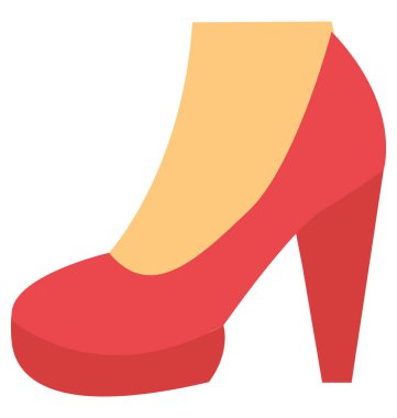Topuk ayakkabı izole vektör simgesi