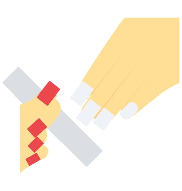 Manikür izole vektör simgesi