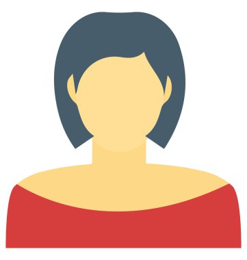 Kadın izole vektör simgesi