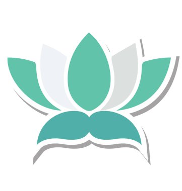 Lotus izole vektör simgesi