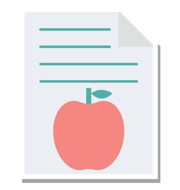 Diyet grafik izole vektör simgesi