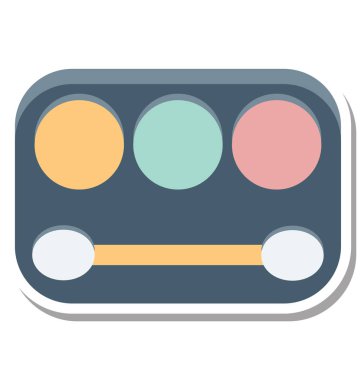 Göz gölgeler izole vektör simgesi