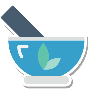 Harç havaneli izole vektör simgesi