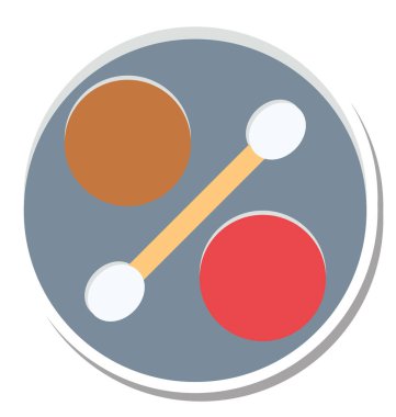 Göz gölgeler izole vektör simgesi