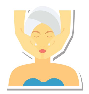 Yüz izole vektör simgesi