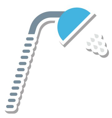 Duş izole vektör simgesi