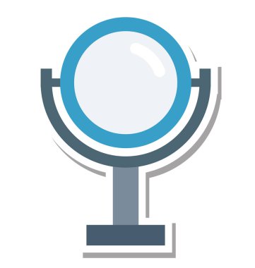 Salon ayna izole vektör simgesi