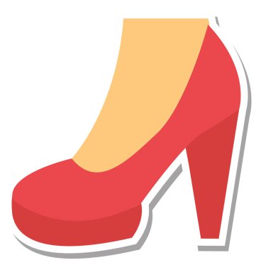 Topuk ayakkabı izole vektör simgesi