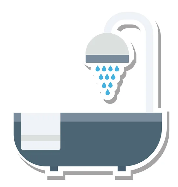 Bathtub Isolated Vector Icon — Stock Vector