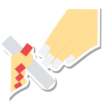 Manikür izole vektör simgesi