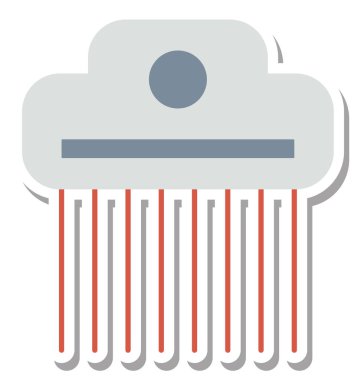 Afro tarak izole vektör simgesi