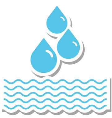 Spa su izole vektör simgesi