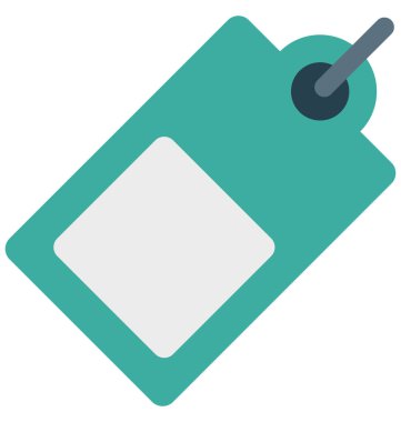 Fiyat etiketi renk izole vektör simgesi düzenlenebilir