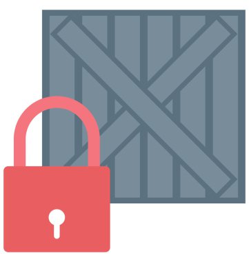 Kutusu renk izole vektör simgesi düzenlenebilir korumalı