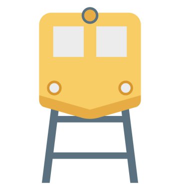 Tren renk izole vektör simgesi düzenlenebilir