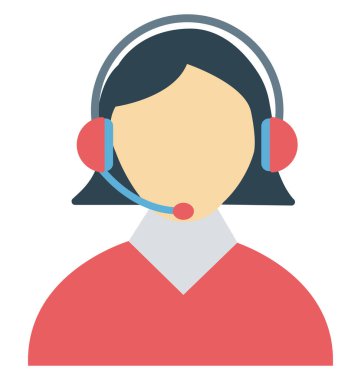 İstemci desteği renk izole vektör simgesi düzenlenebilir