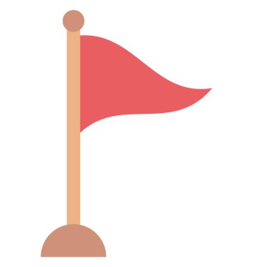 Bayrak rengi izole vektör simgesi düzenlenebilir 