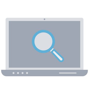 Laptop renk izole vektör simgesi düzenlenebilir üzerinde arama