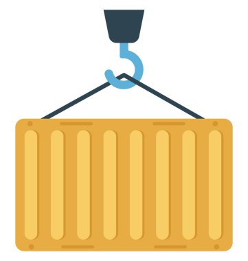 Kargo konteyner renk izole vektör simgesi düzenlenebilir