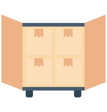 Teslimat Van renk izole düzenlenebilir vektör simge