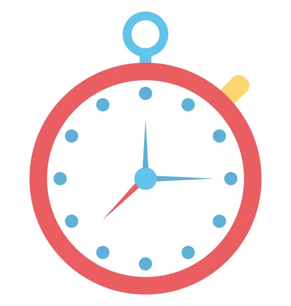 Stopwatch Color Isolated Vector Icon Editable — Stock Vector