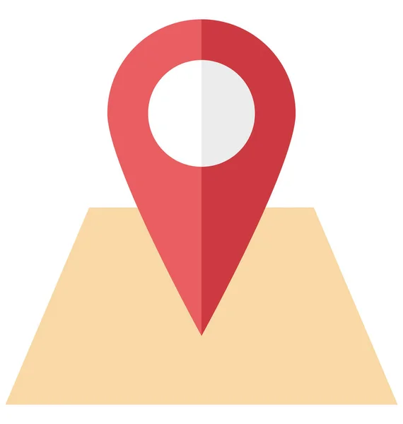 Mapa Localizador Cor Isolado Vetor Ícone Editável — Vetor de Stock