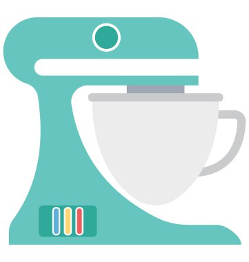 Yumurta çırpıcı izole vektör simge düzenlenebilir