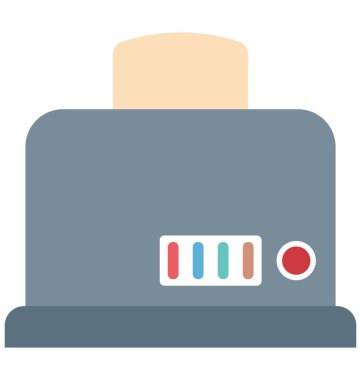 Ekmek kızartma makinesi izole vektör simge düzenlenebilir