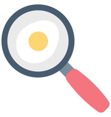 pişmiş yumurta izole vektör simge editablec