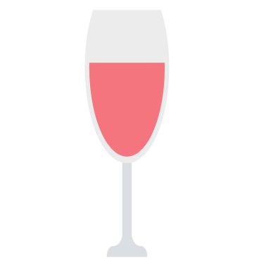 Şarap cam izole vektör simgesi düzenlenebilir