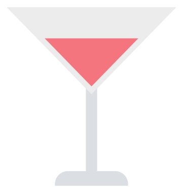 Kokteyl izole vektör simge düzenlenebilir