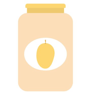 Reçel kavanoz izole vektör simge düzenlenebilir