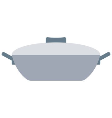 Pişirme pan izole vektör simge düzenlenebilir