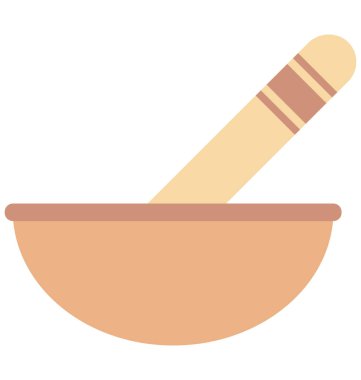 Harç havaneli izole vektör simge düzenlenebilir