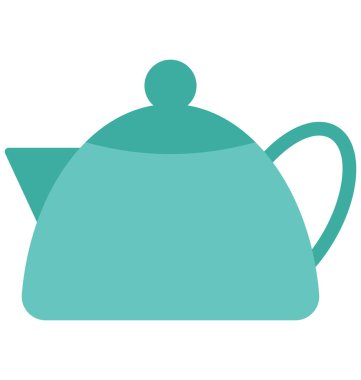 Çaydanlık izole vektör simge düzenlenebilir