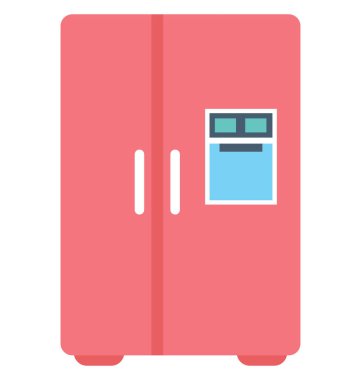 Buzdolabı izole vektör simge düzenlenebilir